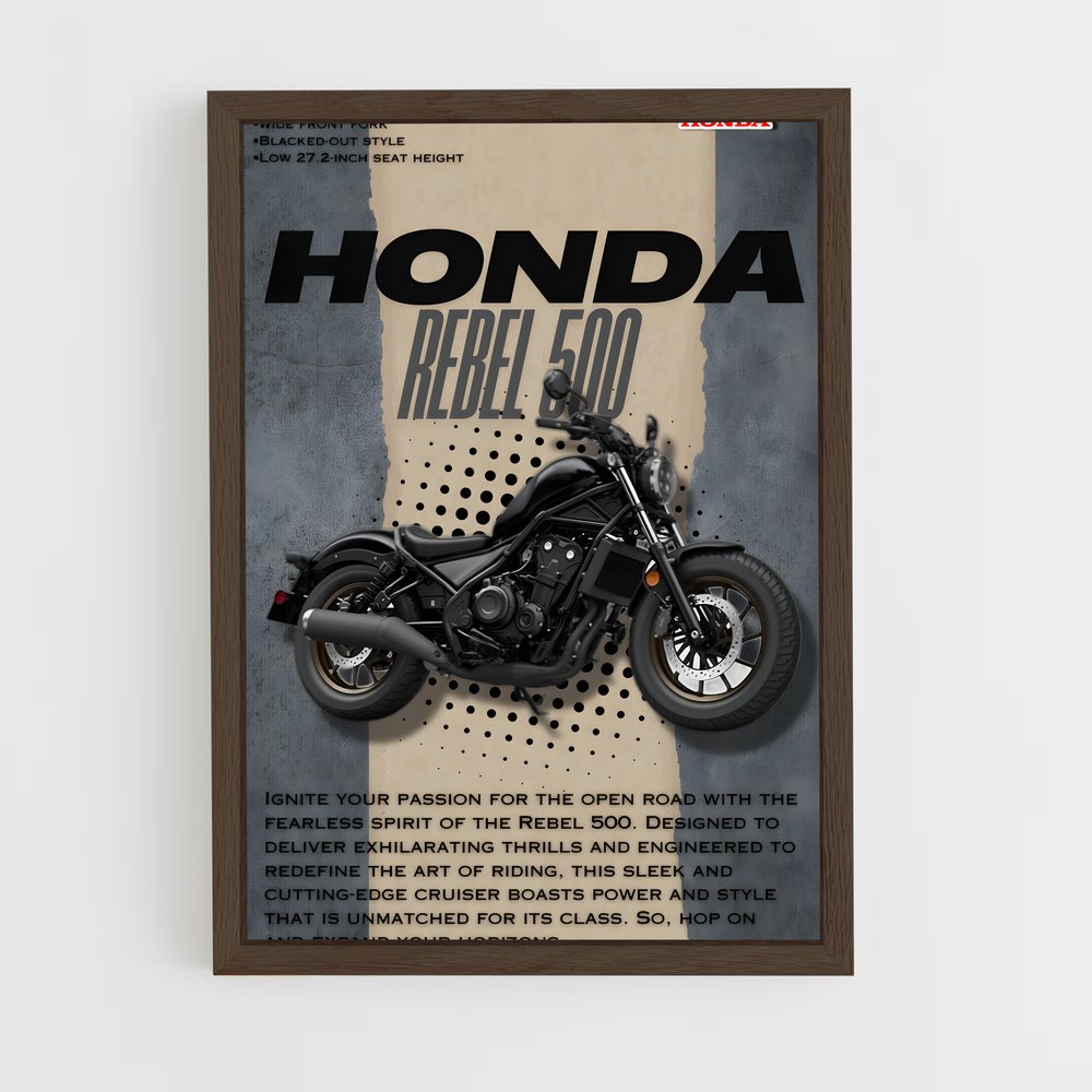 Poster Aventurier Audacieux – affiche Honda Moto (vue 5)